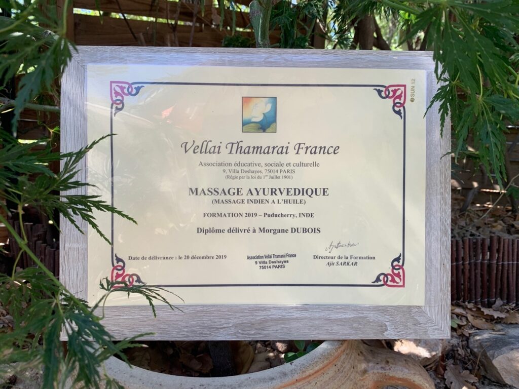 Diplôme Massage Ayurvédique